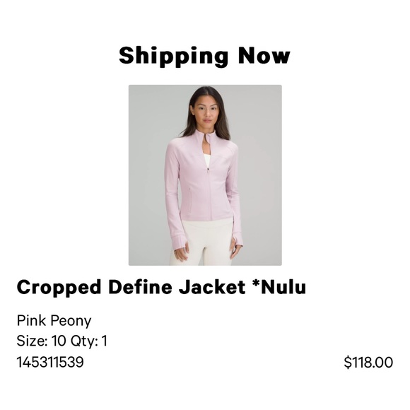 Lululemon cropped define jacket in nulu- size 10 - Picture 1 of 5